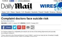‘Complaint doctors face suicide risk’
